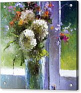 Bouquet At Window Acrylic Print