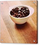 Bowl Of Coffee Beans Acrylic Print