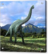 Brachiosaurus In Meadow Acrylic Print