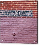 Brick Wall Ad Acrylic Print