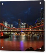 Brisbane Skyline After Dark Acrylic Print