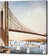 Brooklyn Bridge, Nyc, 1881 Acrylic Print