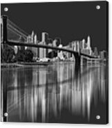 Brooklyn Bridge Reflection Acrylic Print