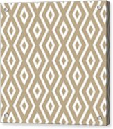 Beige Diamond Pattern Acrylic Print