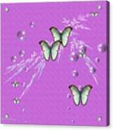 Bubbles And Butterflies Acrylic Print