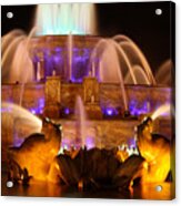 Buckingham Fountain At Night Acrylic Print