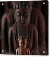 Buddah With Lotus Flower Acrylic Print