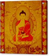 Buddha Tapestry Gold Acrylic Print