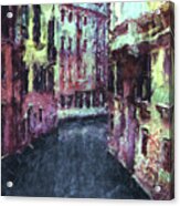 Buildings Along A Venice Canal Acrylic Print