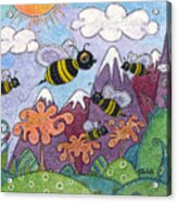 Bumble Bee Buzz Acrylic Print