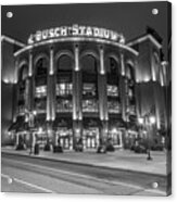 Busch Stadium St Louis Black And White Acrylic Print