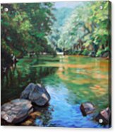 By The River Acrylic Print