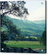 Cades Cabin View Acrylic Print