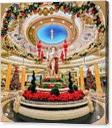 Caesars Palace Main Entrance At Christmas Acrylic Print