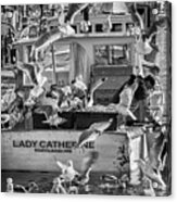 Cafe Lady Catherine Black And White Acrylic Print