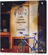 Caffe Expresso Bicycle Acrylic Print