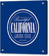 California Golden State Design Acrylic Print