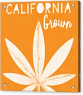 California Grown Cannabis Orange- Art By Linda Woods Acrylic Print