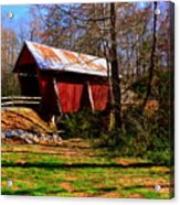 Campbell's Covered Bridge Est. 1909 Acrylic Print