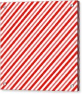 Candy Canes Stripes- Art By Linda Woods Acrylic Print