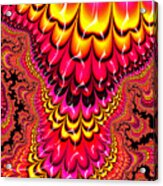 Candy-colored Fractal Art Red Yellow Pink Acrylic Print