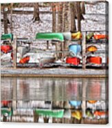 Canoe Reflections Acrylic Print