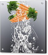 Carrot Splash Acrylic Print