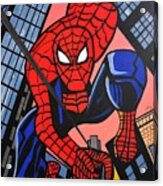 Cartoon Spiderman Acrylic Print