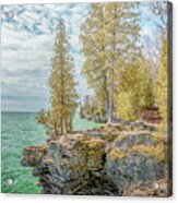 Cave Point Bluffs 2 Acrylic Print