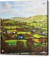 Cellan Lampeter Countryside View Painting Acrylic Print