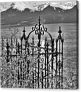 Cemetery Gate And Mountains Acrylic Print