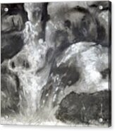 Charcoal Waterfall Acrylic Print