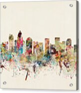 Charlotte City Skyline Acrylic Print