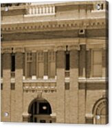 Chaves County Courthouse In Sepia Acrylic Print