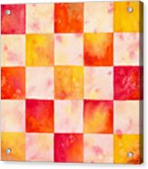 Checkerboard Watercolor Acrylic Print