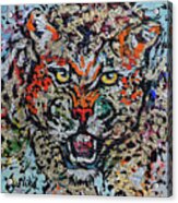 Cheetah Attack Acrylic Print