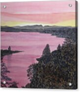 Cherokee Lake Sunset Acrylic Print