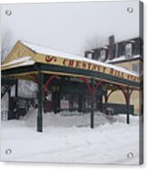Chestnut Hill Station In Winter Acrylic Print