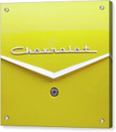 Chevrolet Bel Air In Yellow Acrylic Print