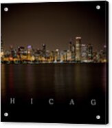 Chicago At Night Acrylic Print