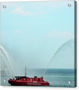 Chicago Fire Department Fireboat Acrylic Print