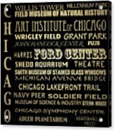 Chicago Illinois Famous Landmarks Acrylic Print