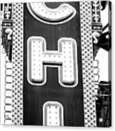 Chicago Theatre Marquee Mono Acrylic Print