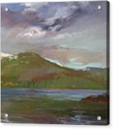 Chimney Rock  At Priest Lake  Plein Air Acrylic Print