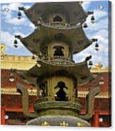 Chinese Ancient Relics - Bronze Cauldron Jing'an Temple Shanghai Acrylic Print