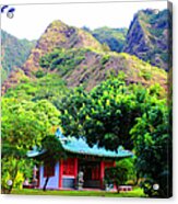 Chinese Pagoda In Maui Acrylic Print