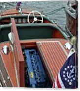 Chris Craft With Open Hatch And Motor Acrylic Print