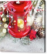 Christmas Red Lantern Acrylic Print