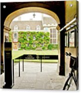Christ's College Closed For Exam Time. Cambridge. Acrylic Print