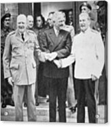 Churchill, Truman And Stalin At The Potsdam Conference, July 1945 Acrylic Print